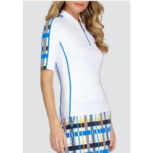 Tail Mara Activewear Elbow Sleeve Top, White, Size XL